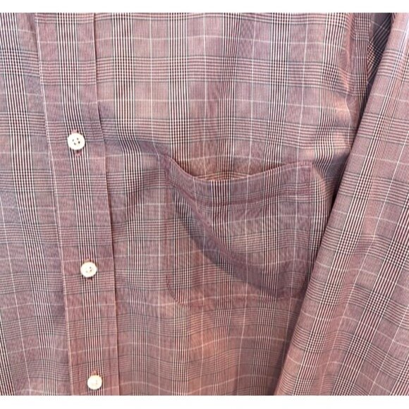 Daniel Cremieux Signature Collection Button Down Maroon Long Sleeve Shirt Casual - Picture 5 of 12